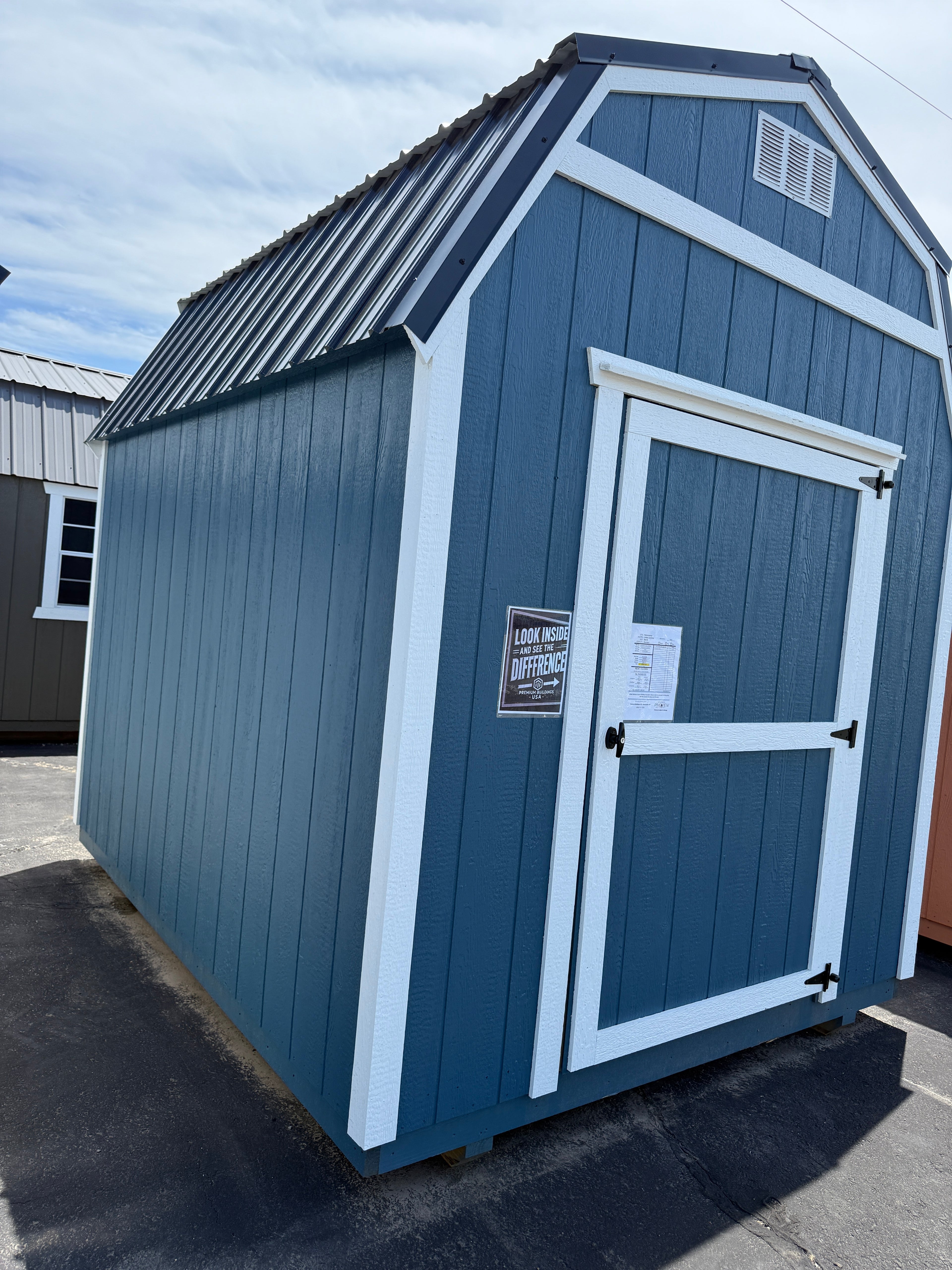 8 x 10 Lofted Low Wall Shed $3,831