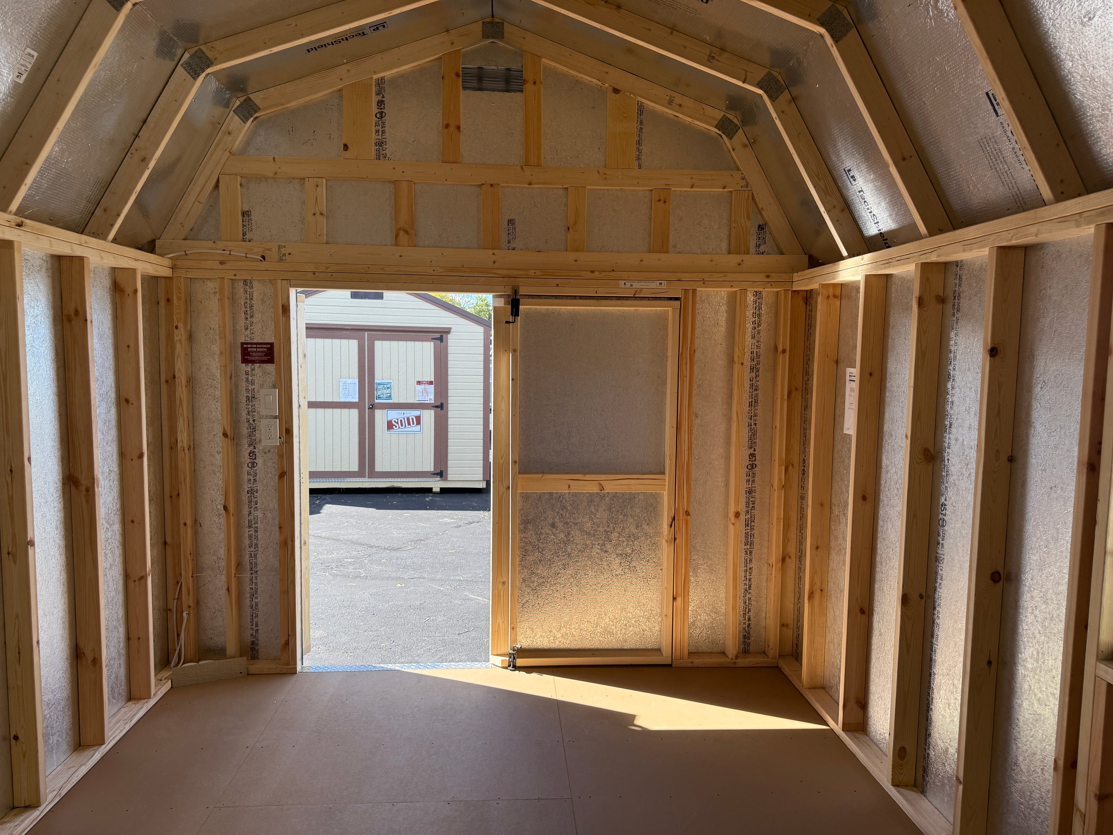 10×16 Lofted Low Wall Shed $5,312