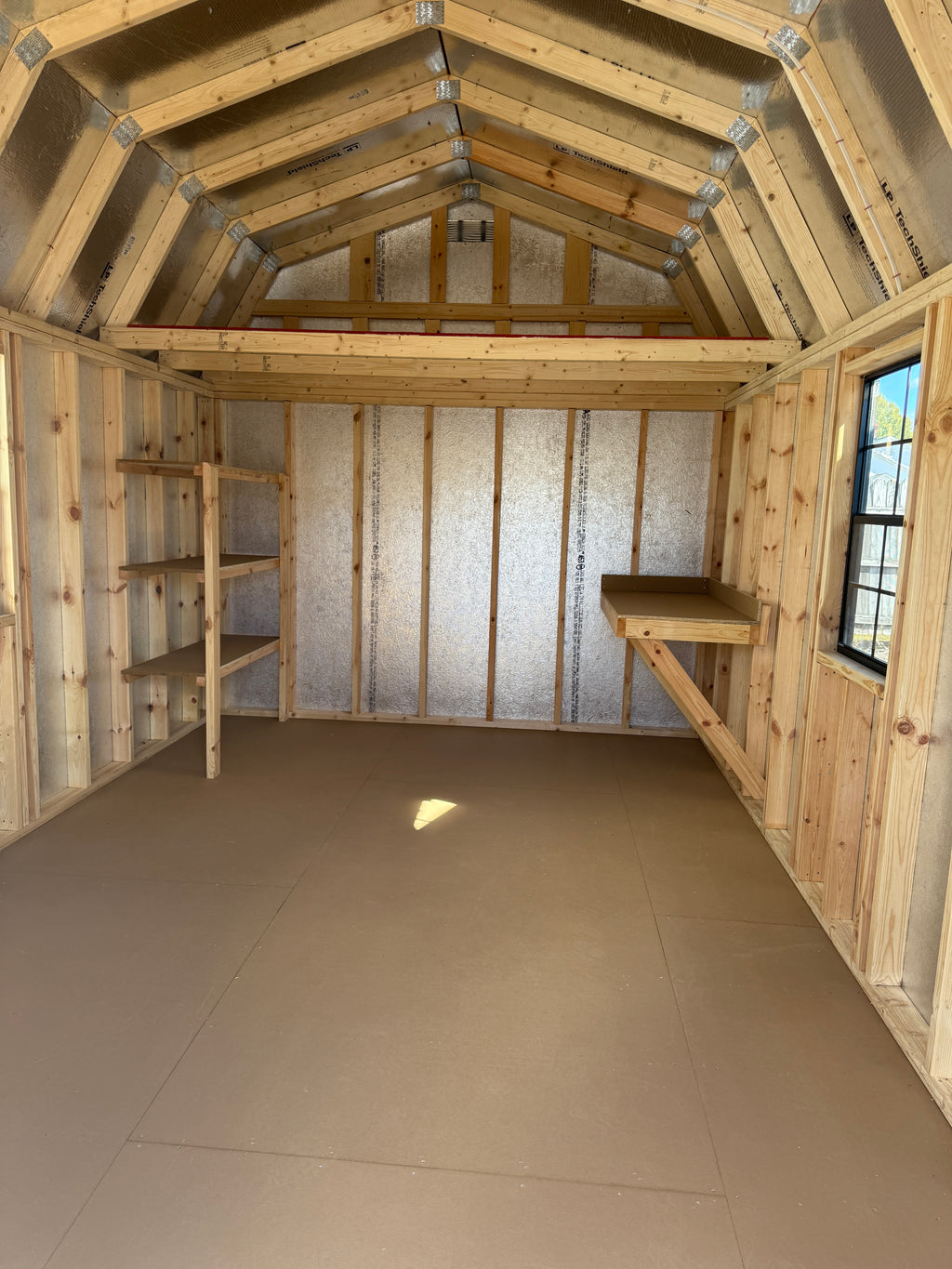 10×16 Lofted Low Wall Shed $5,312