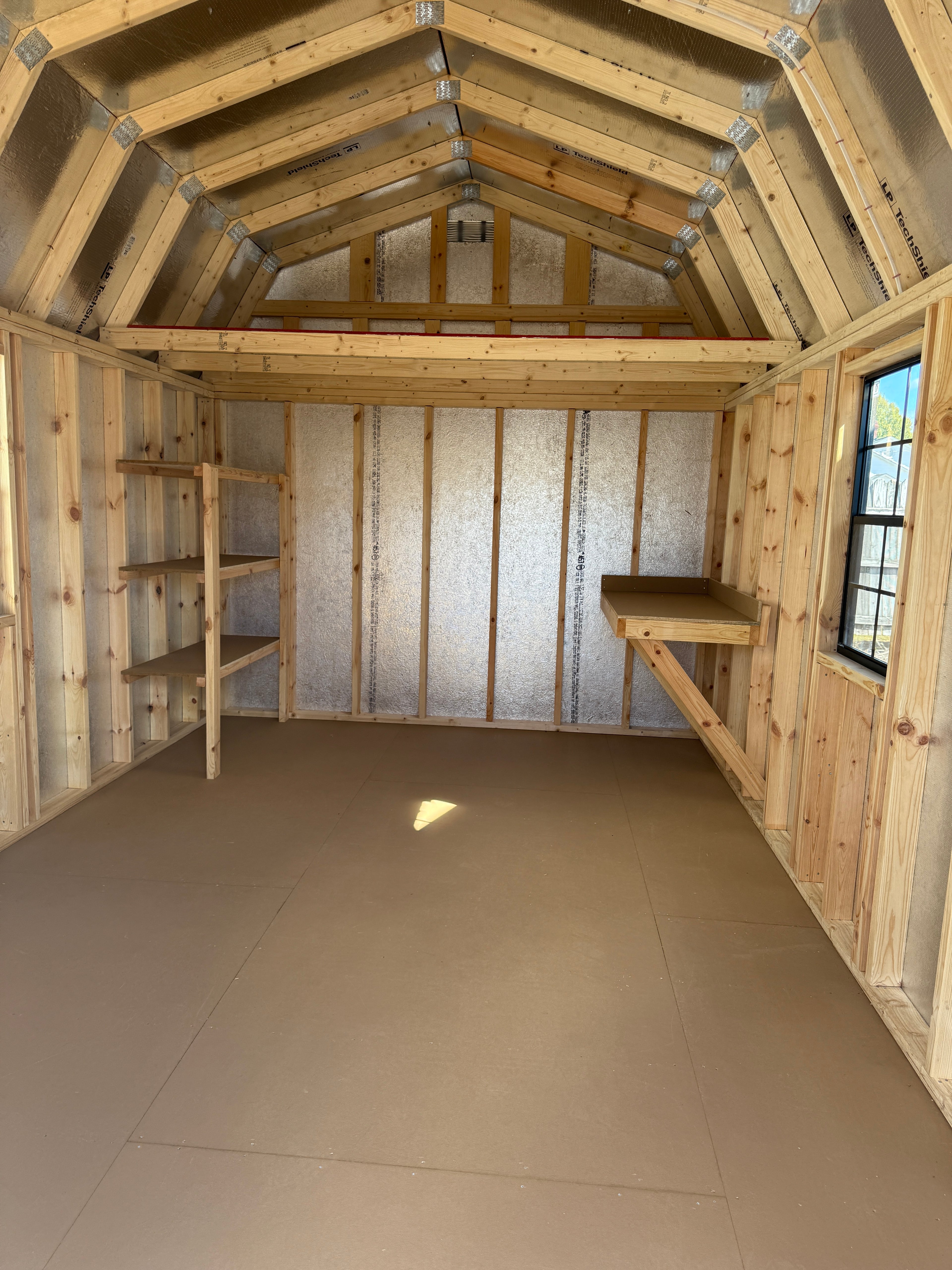 10×16 Lofted Low Wall Shed $5,312